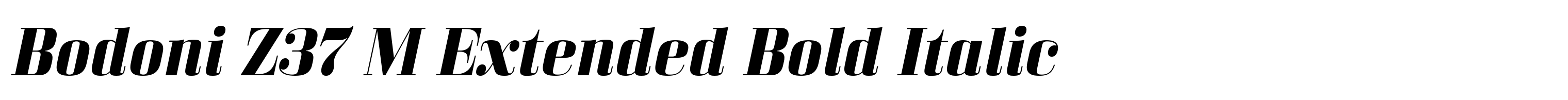 Bodoni Z37 M Extended Bold Italic